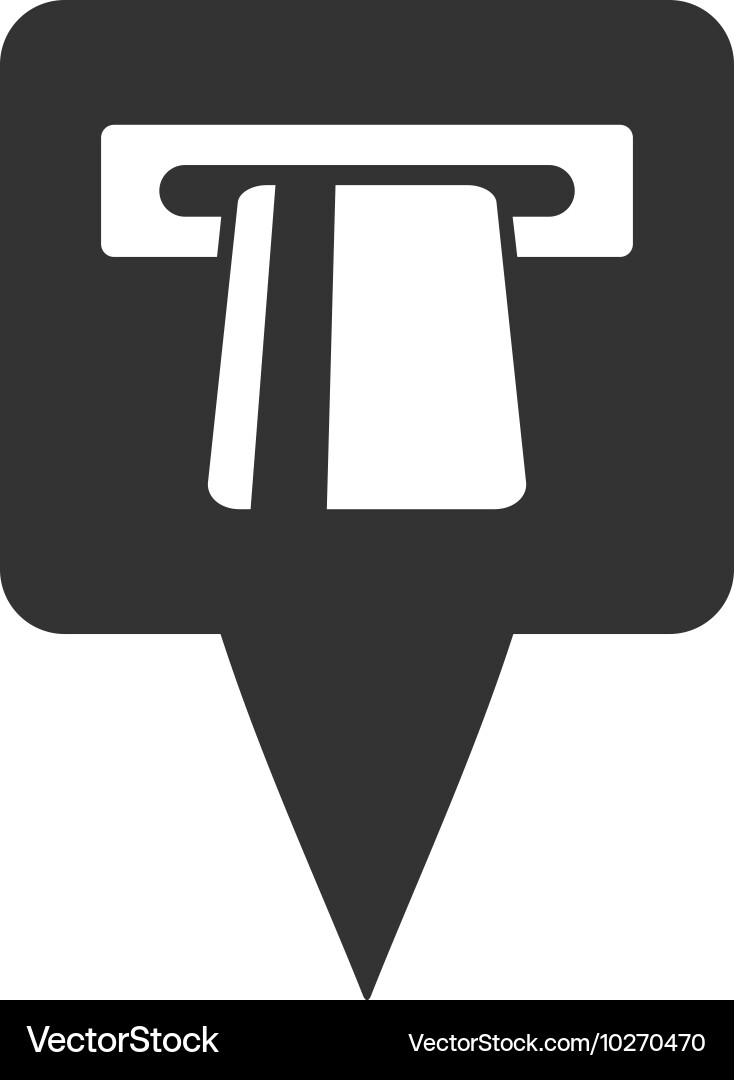 Atm pointer flat icon vector image