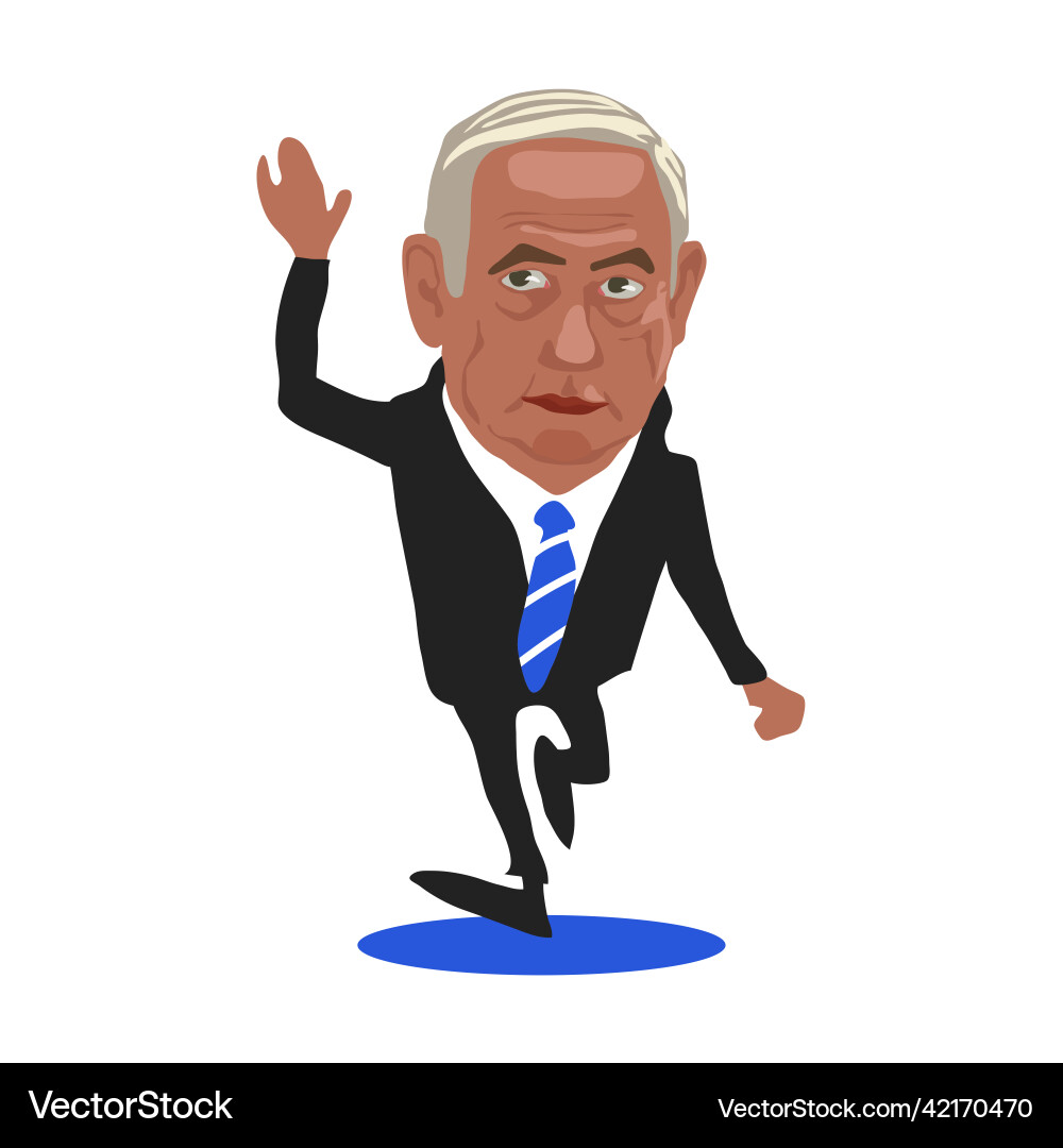 Benjamin netanyahu vector image