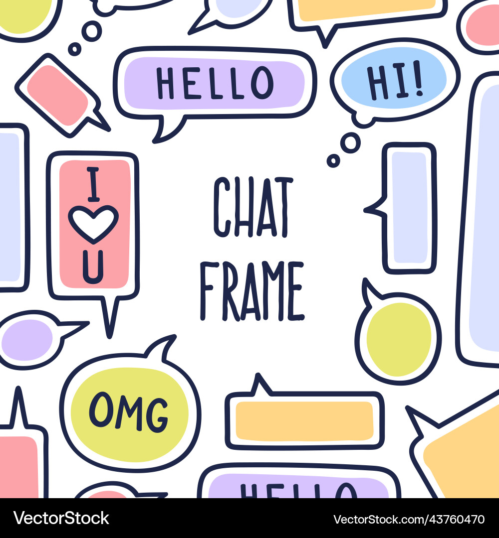 Big empty frame area made from colorful small Big empty frame area made from colorful small Vector Image