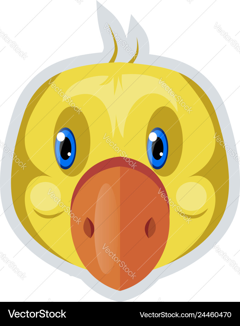 Bird with red nose color Vector Image