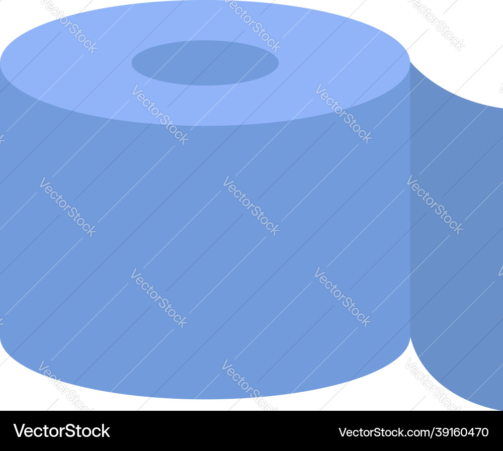 Blue toilet paper on a white background Vector Image
