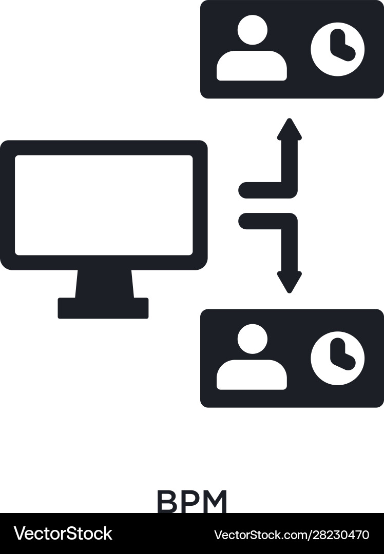 Bpm isolated icon simple element from general-1 Vector Image