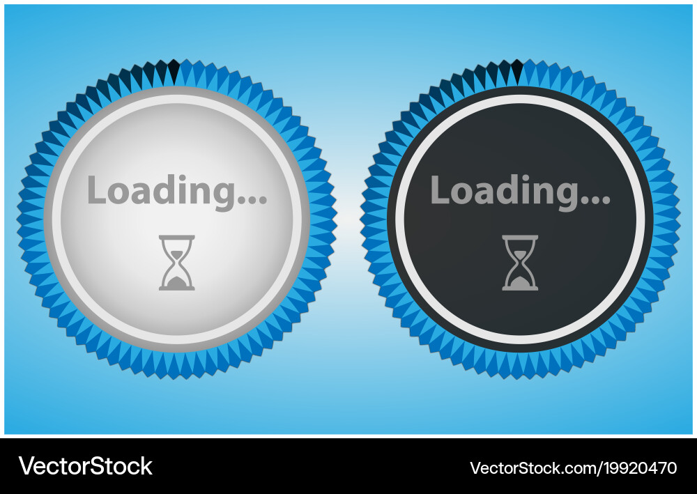 Circular loading in white and black style vector image