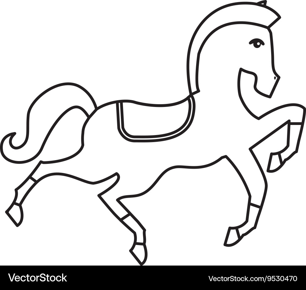 Circus horse isolated icon design Vector Image