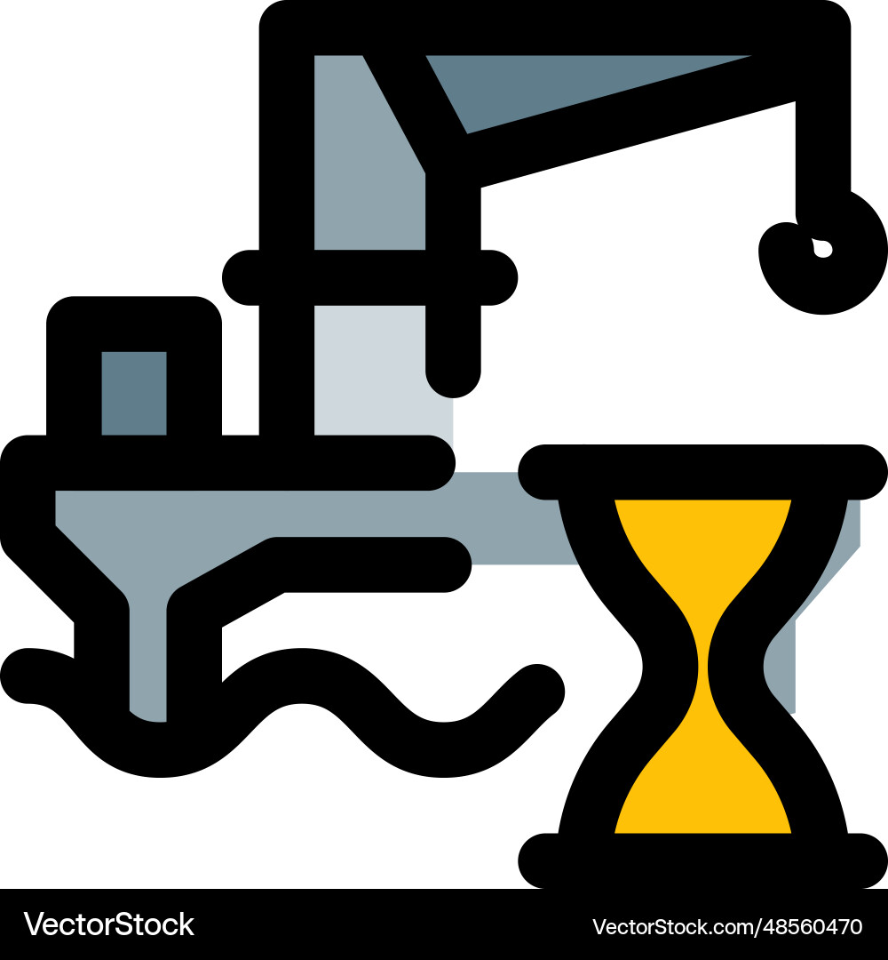 Crane for sea mining with more output in less time Vector Image