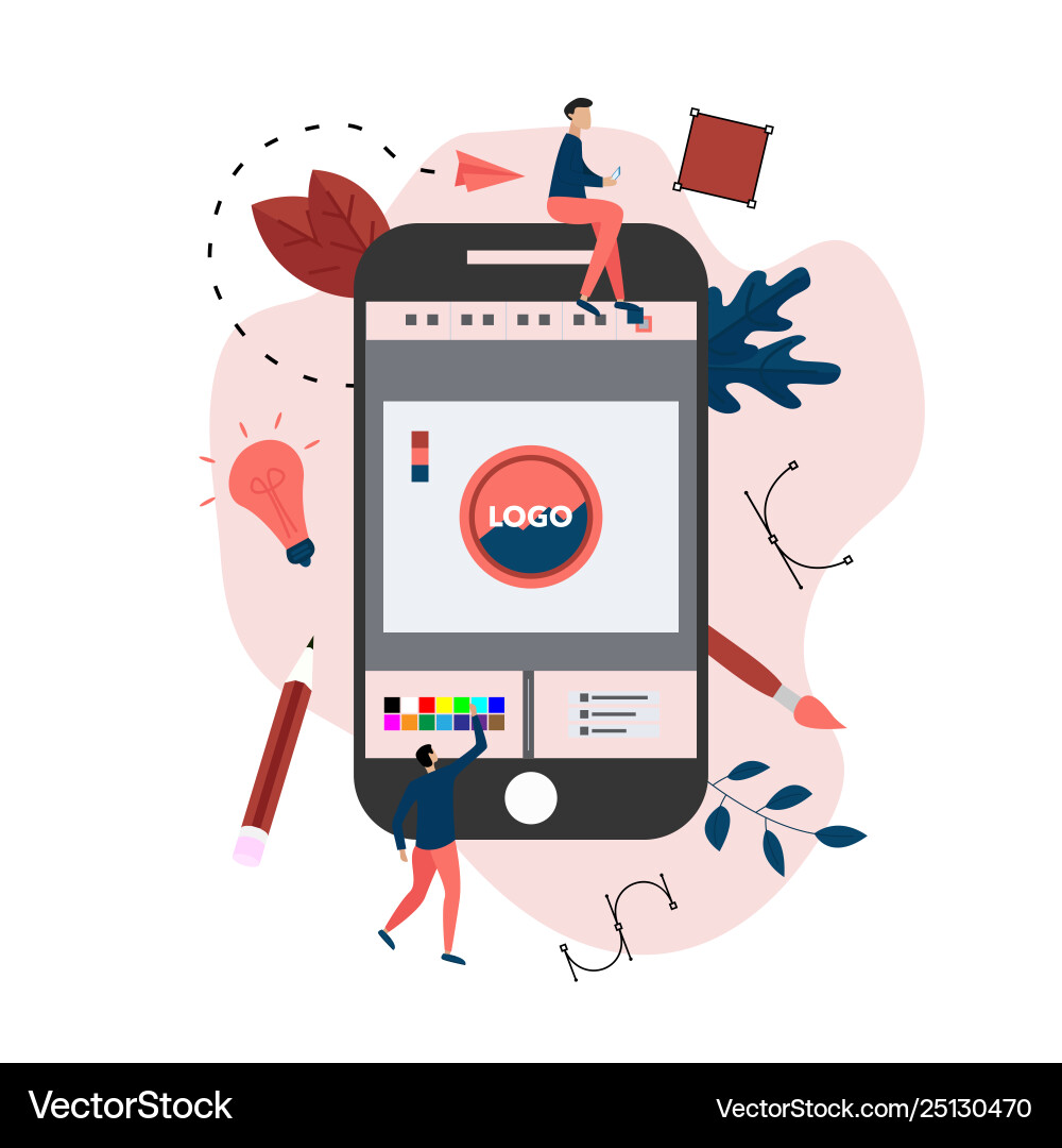 Design application with a creative project vector image