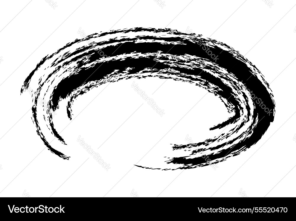 Frame from crayon effect oval shape simple hand vector image
