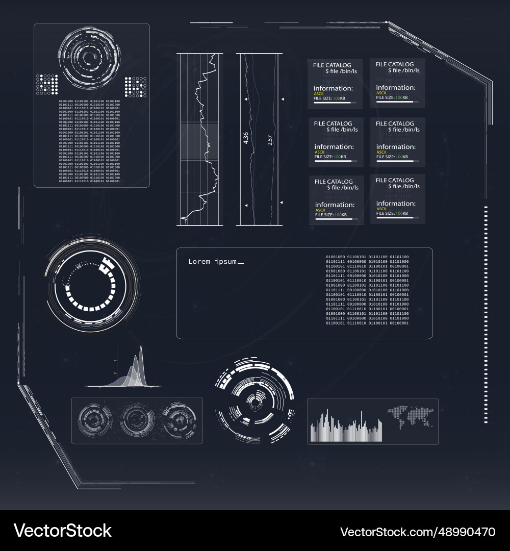 High-tech circular ui High-tech circular ui vector image