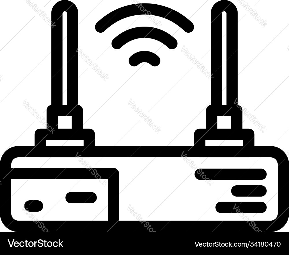 Internet router icon outline style Internet router icon outline style vector image