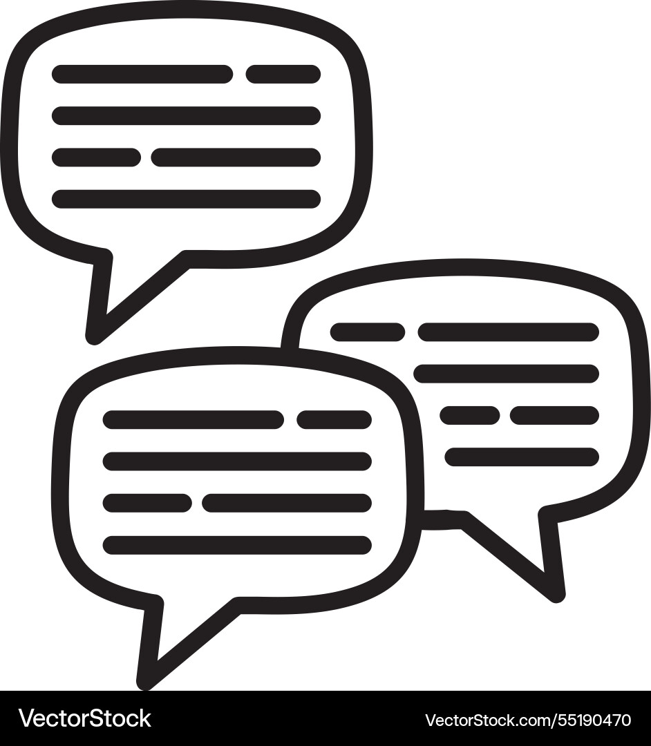 Message line icon design Vector Image
