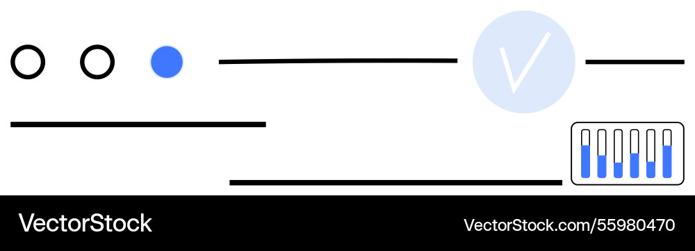 Online form completion with verification check Online form completion with verification check vector image