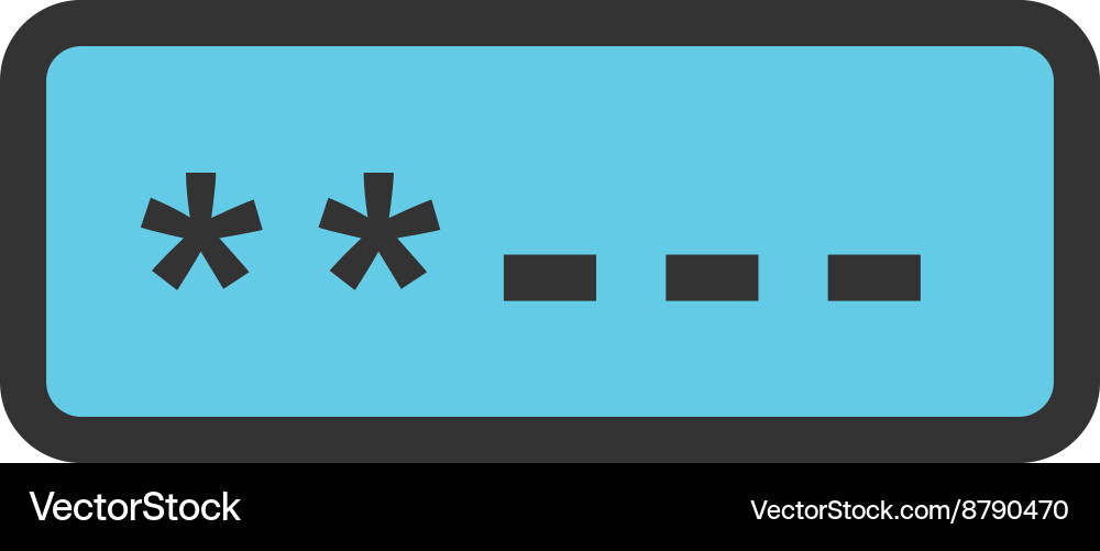 Password field vector image