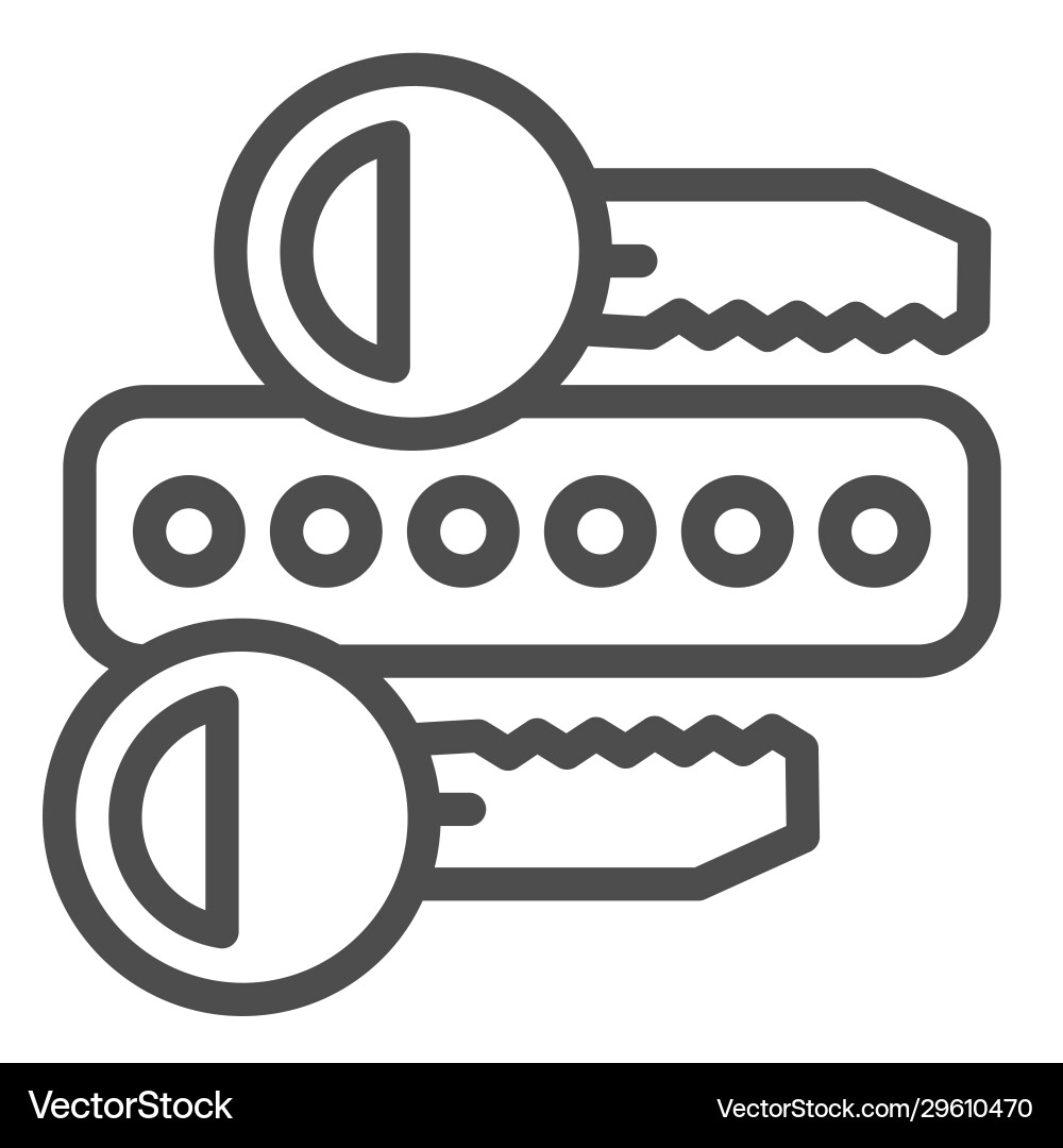 Protection password line icon web form to access Protection password line icon web form to access vector image