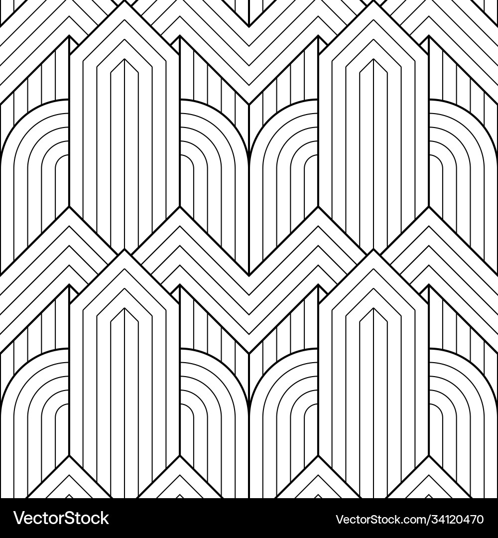 Seamless linear geometric pattern Vector Image