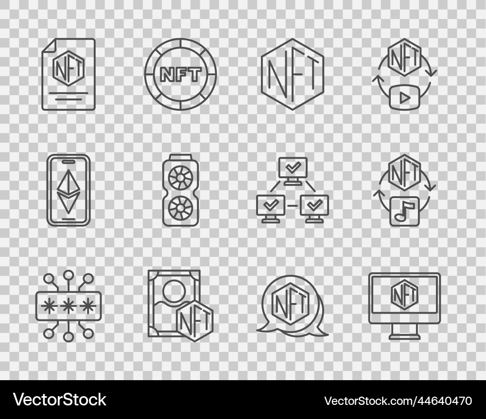 Set line cyber security monitor with art store Set line cyber security monitor with art store vector image