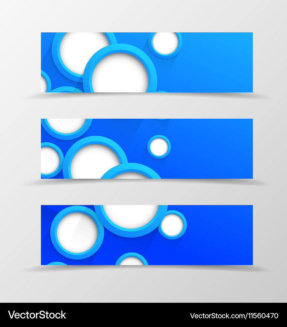 Set of header banner dynamic design Vector Image