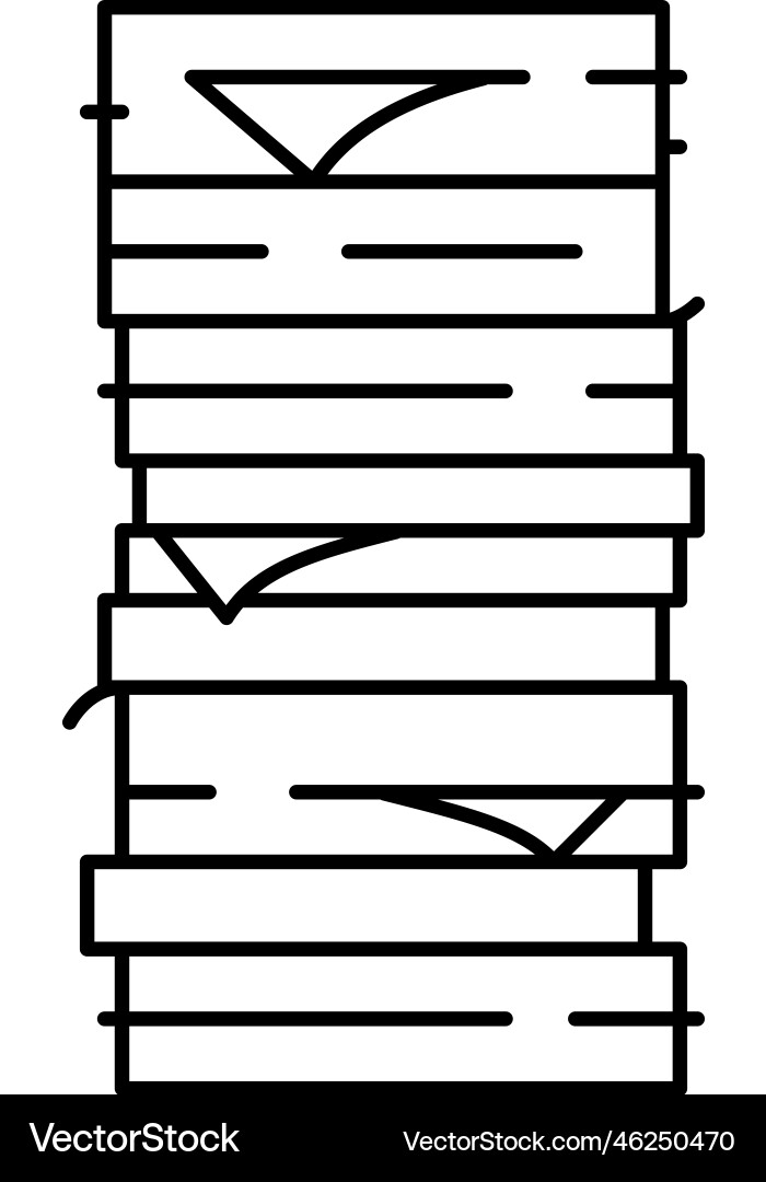 Stack paper document line icon Stack paper document line icon vector image