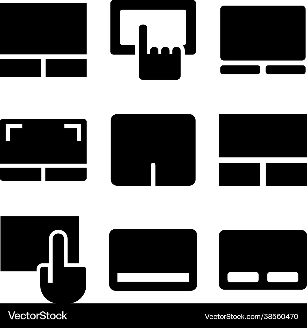 Touchpad icon set Touchpad icon set vector image