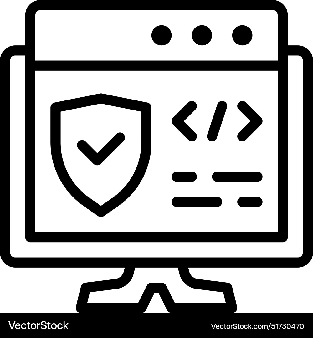 Verified code file icon Verified code file icon vector image