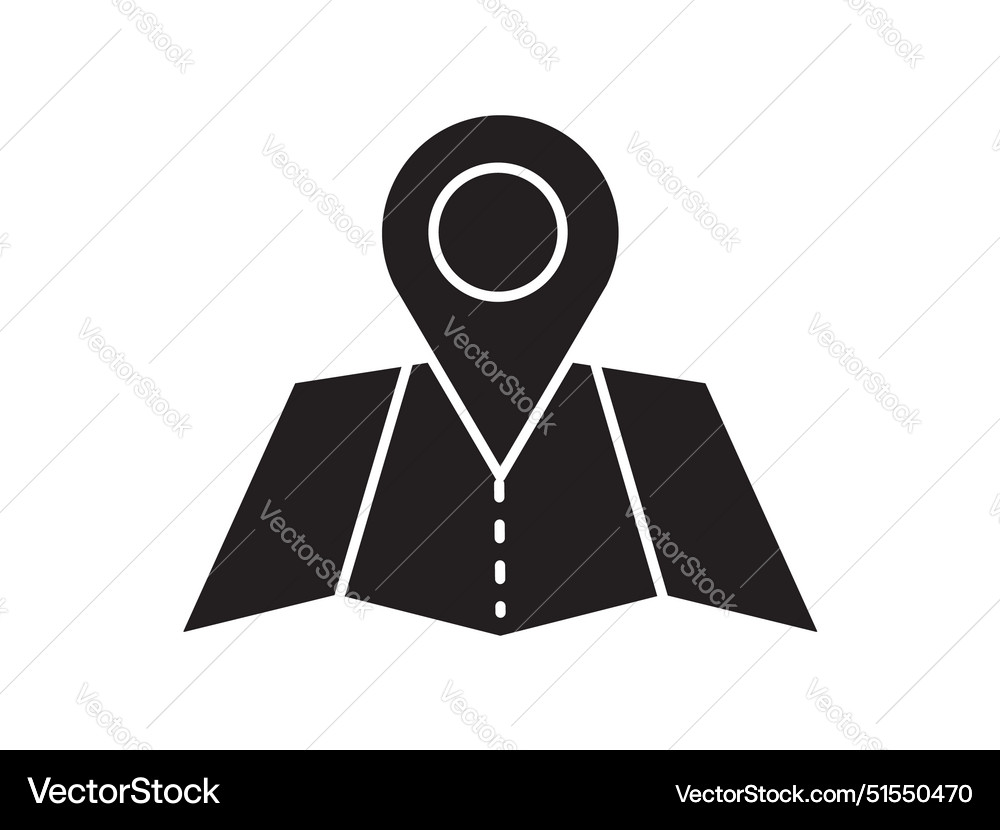 Within a flat-style depiction location marker Vector Image