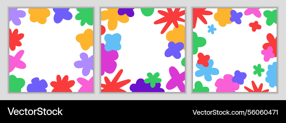 Abstract frame with colorful geometric shapes Abstract frame with colorful geometric shapes Vector Image
