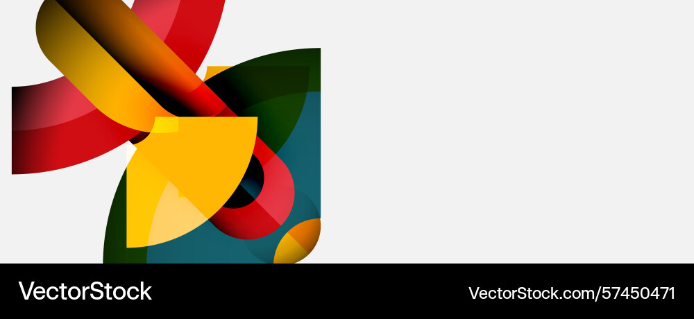 Abstract geometric shapes overlap creating Vector Image
