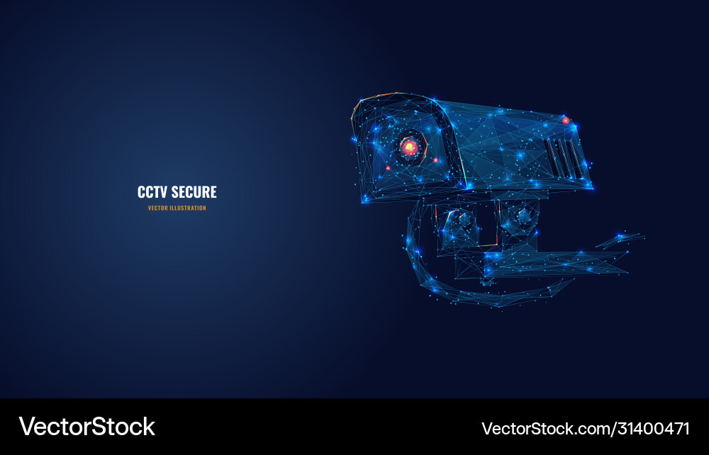 Abstract Security Camera Network vector image