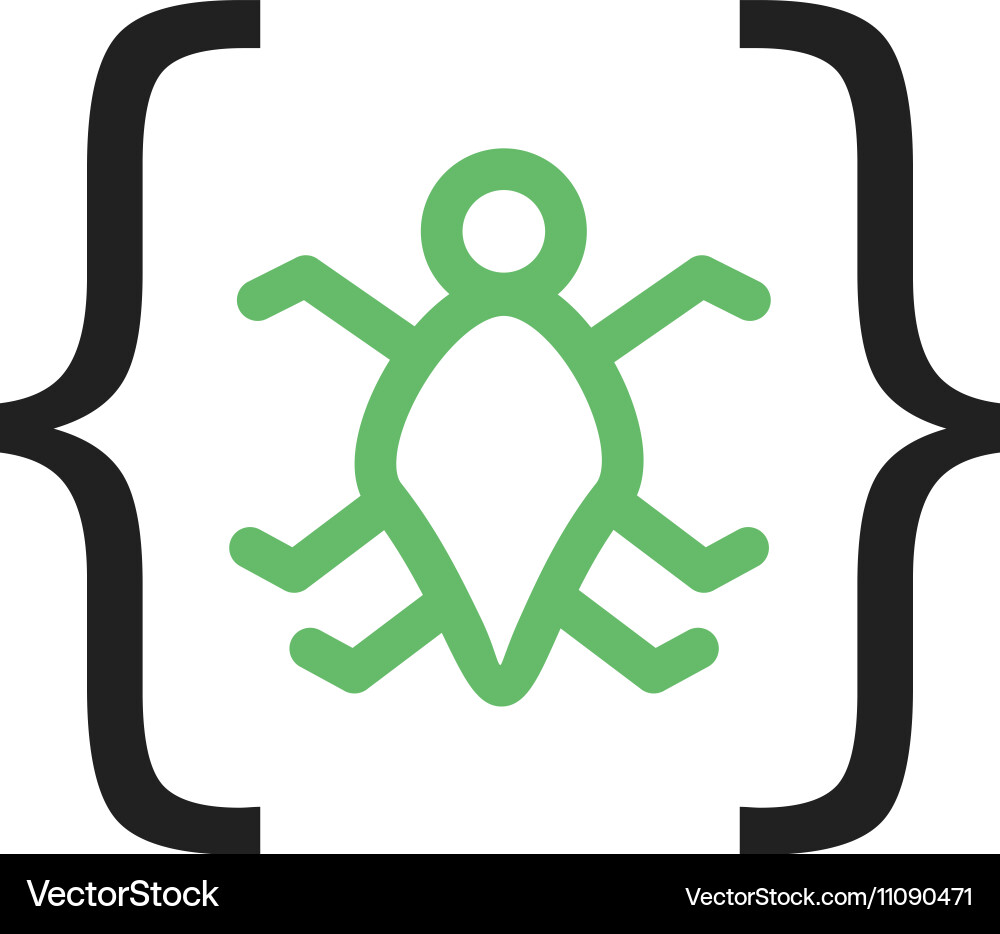 Bug in code vector image