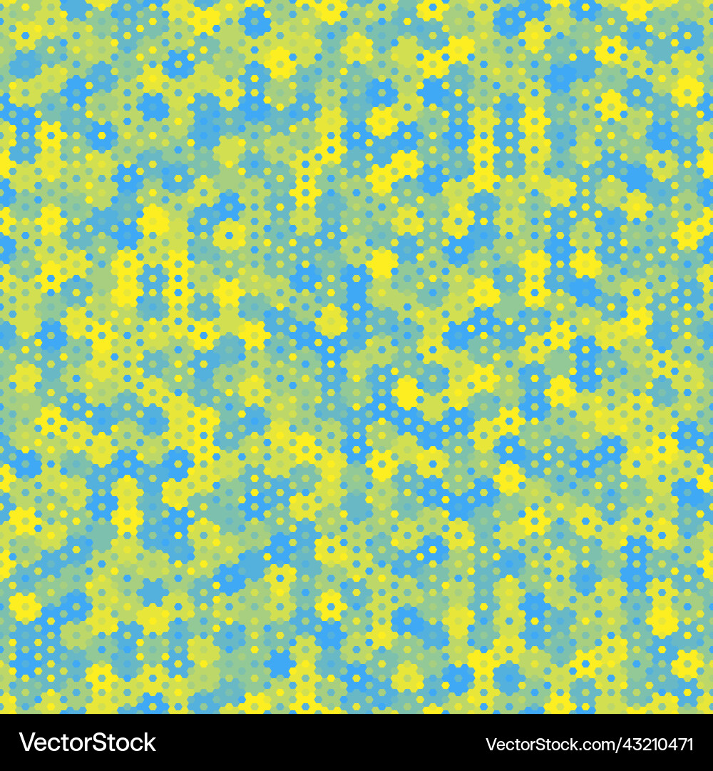 Camouflage seamless pattern with hexagonal endless Camouflage seamless pattern with hexagonal endless vector image