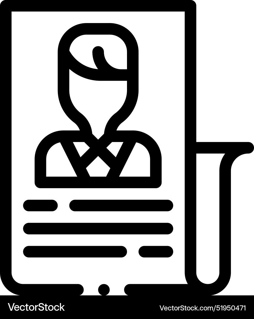 Candidate icon thin linear style design isolated Candidate icon thin linear style design isolated vector image