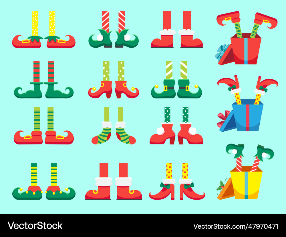 Christmas Elf Footwear vector image