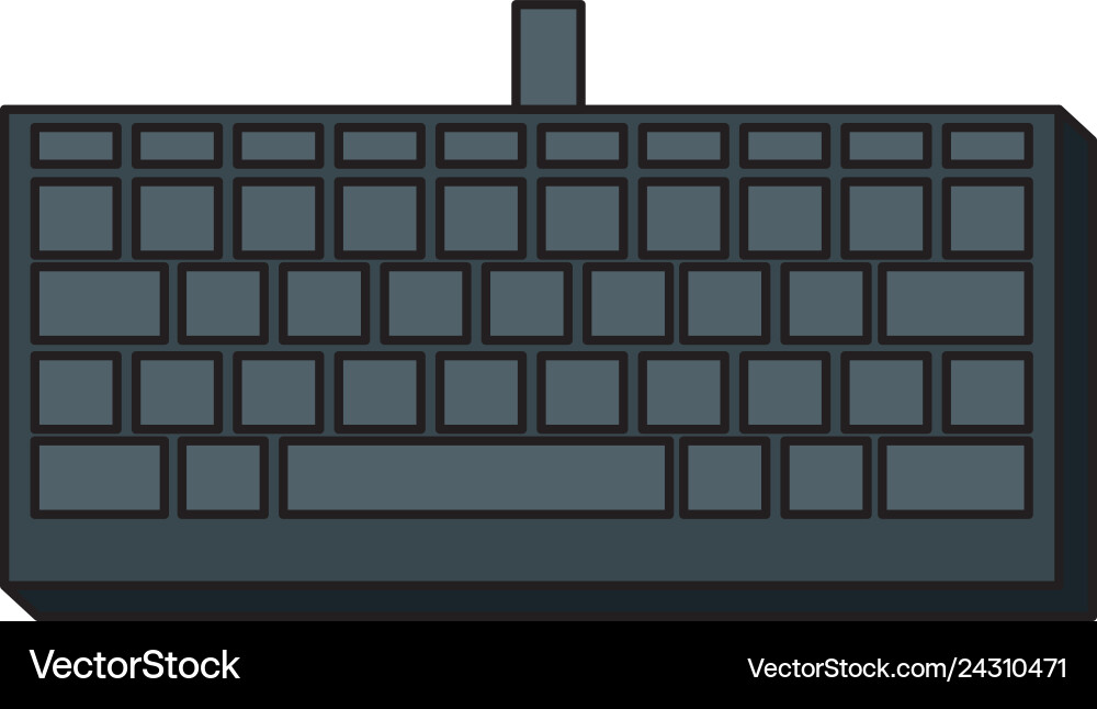 Computer keyboard isolated icon Computer keyboard isolated icon vector image