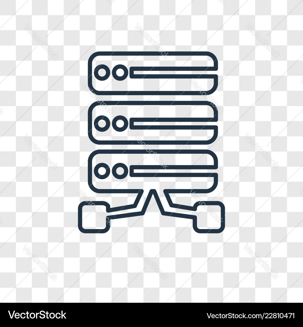 Database concept linear icon isolated Database concept linear icon isolated vector image