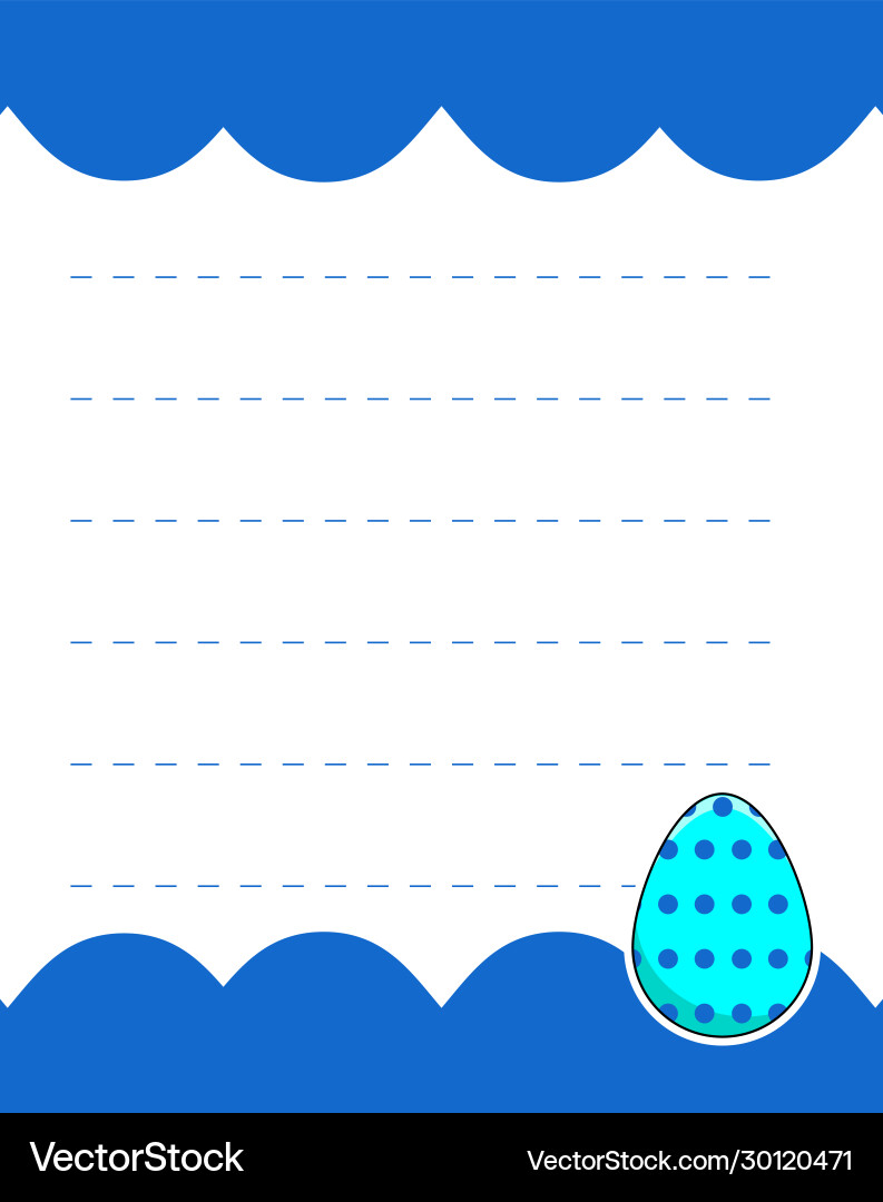 Design element notebook and diary with easter egg vector image