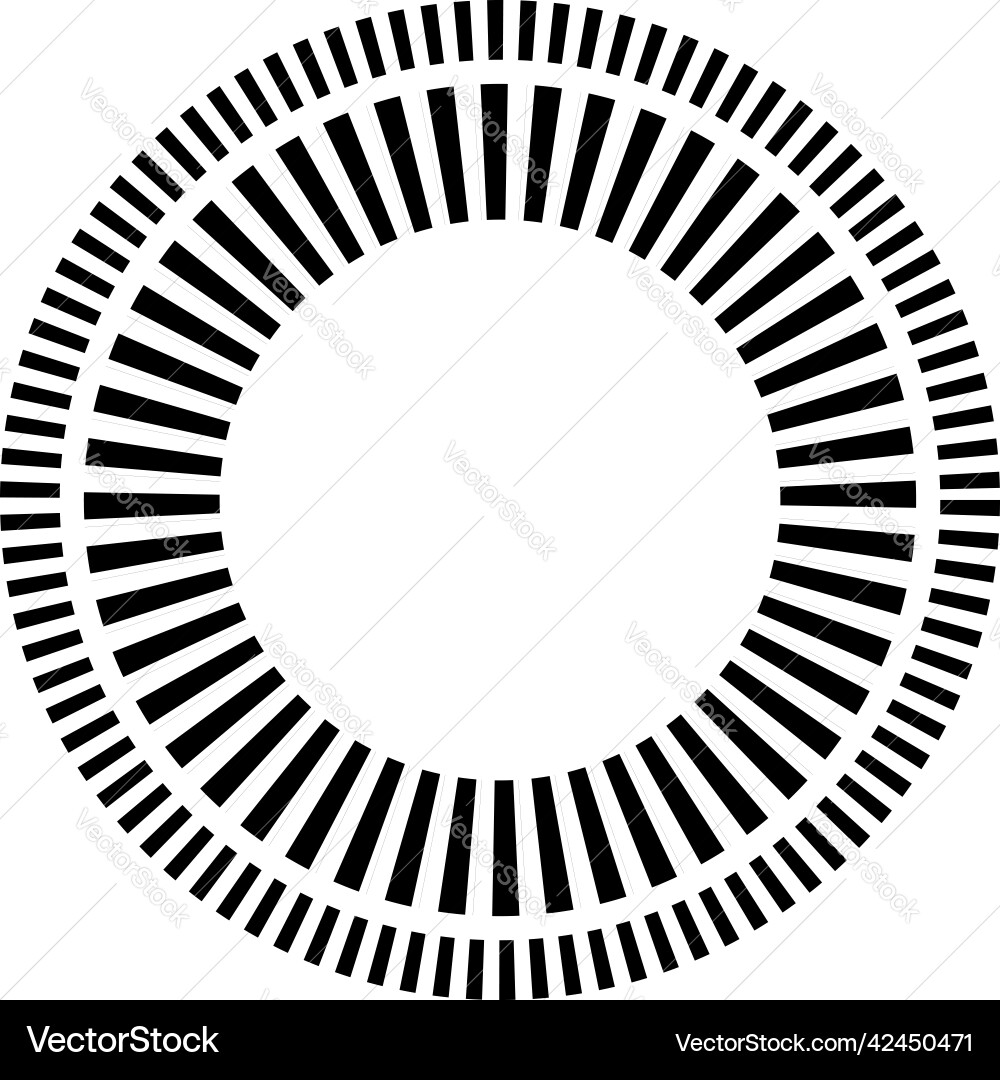 Geometric circle element with dashed lines Geometric circle element with dashed lines Vector Image