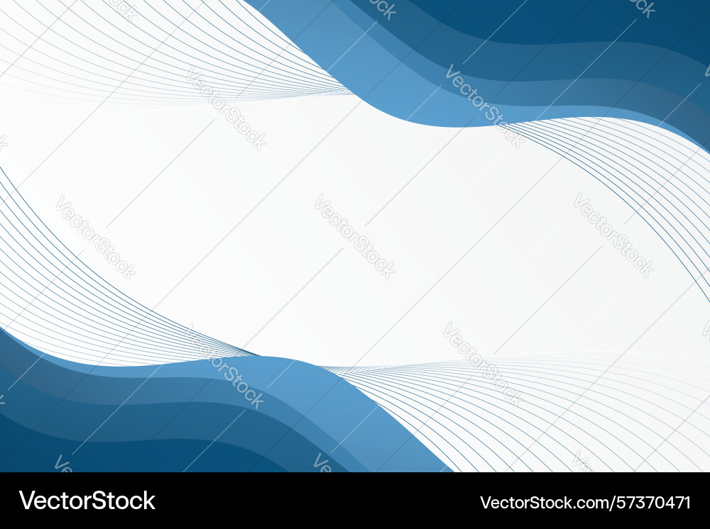 Modern blue wave background with dynamic line Vector Image