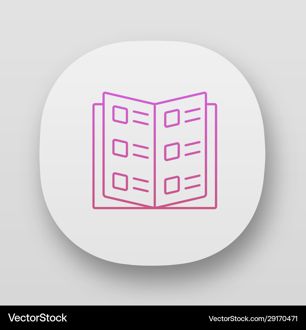 Reference book business catalog app icon uiux Reference book business catalog app icon uiux vector image