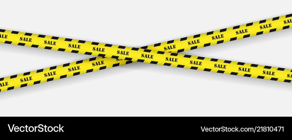Sale background with black and yellow striped Vector Image