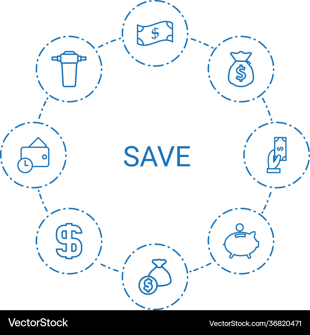 Save icons Vector Image