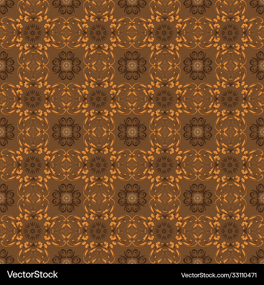 Simple flower pattern on javanese batik Simple flower pattern on javanese batik vector image
