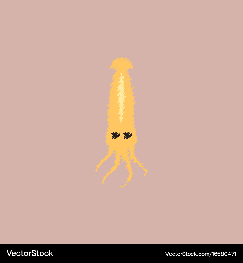 Squid icon simple of in hatching style Vector Image