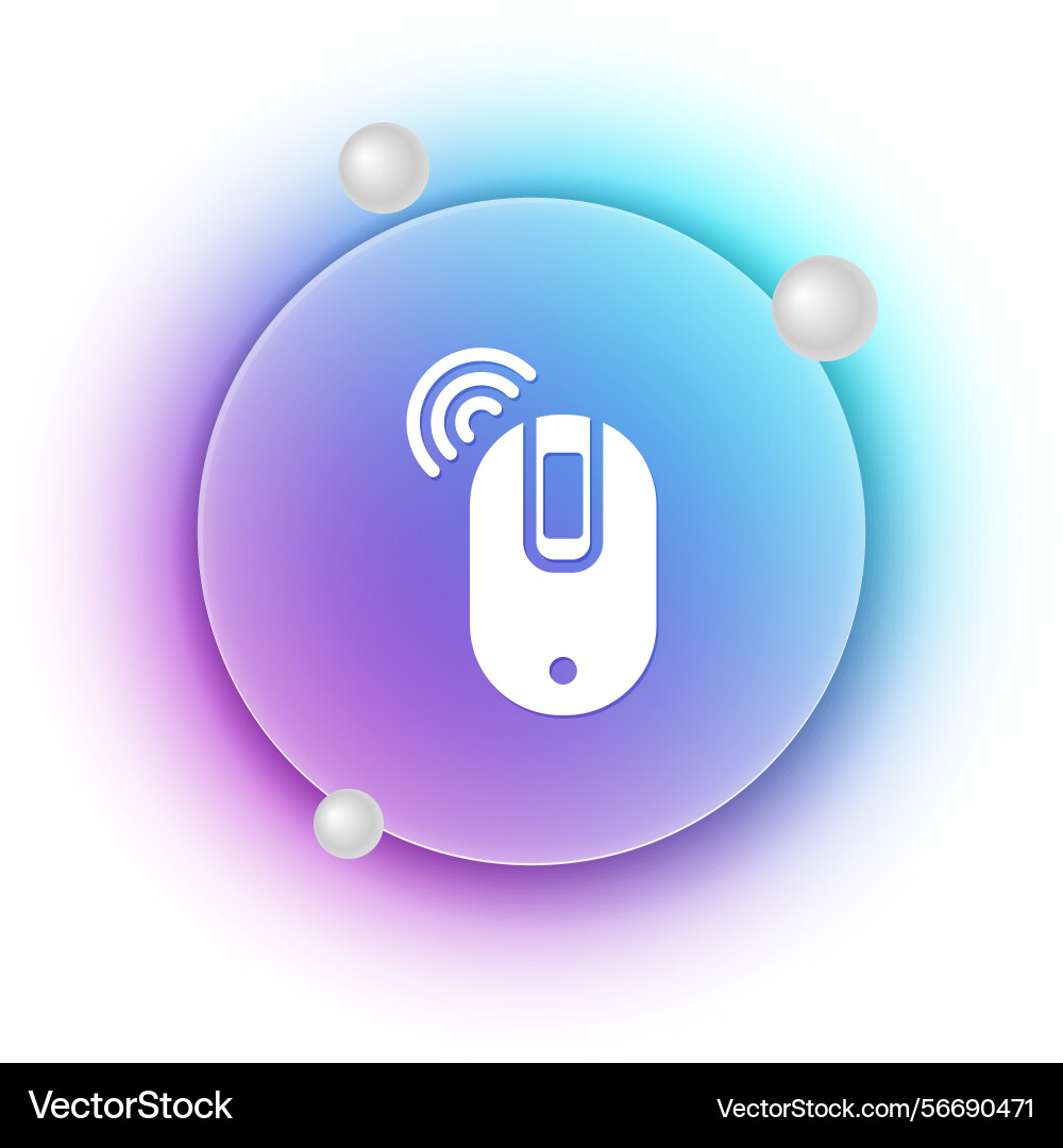 White wireless computer mouse icon isolated White wireless computer mouse icon isolated Vector Image