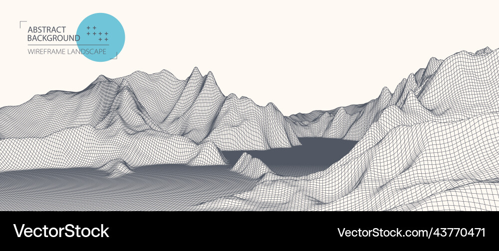 Wireframe Landschaft Hintergrund futuristisch Wireframe Landschaft Hintergrund futuristisch vektorbild