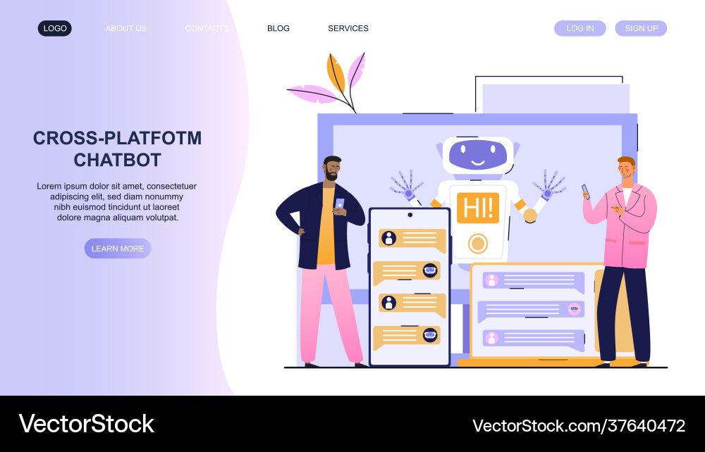 Chatbot platform ai robot assistant for user Chatbot platform ai robot assistant for user vector image