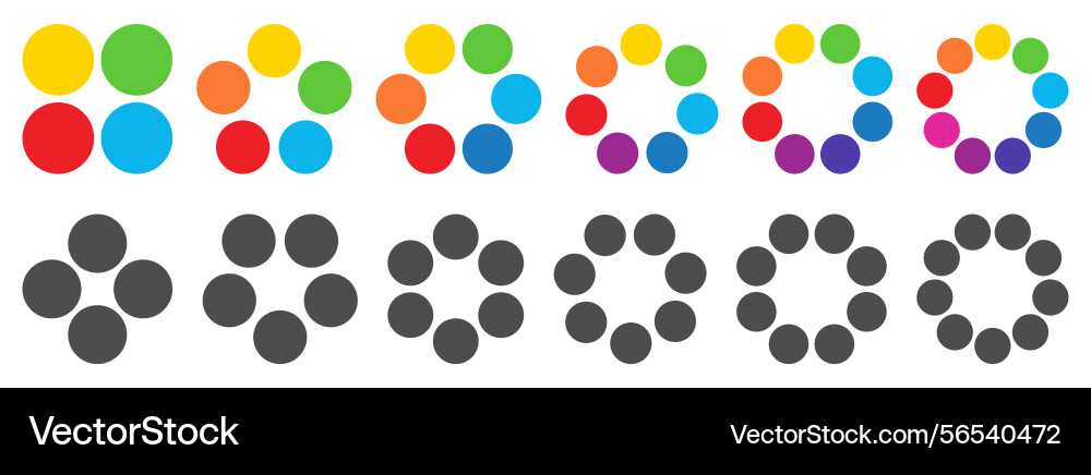 Circles forming larger round shape version Vector Image