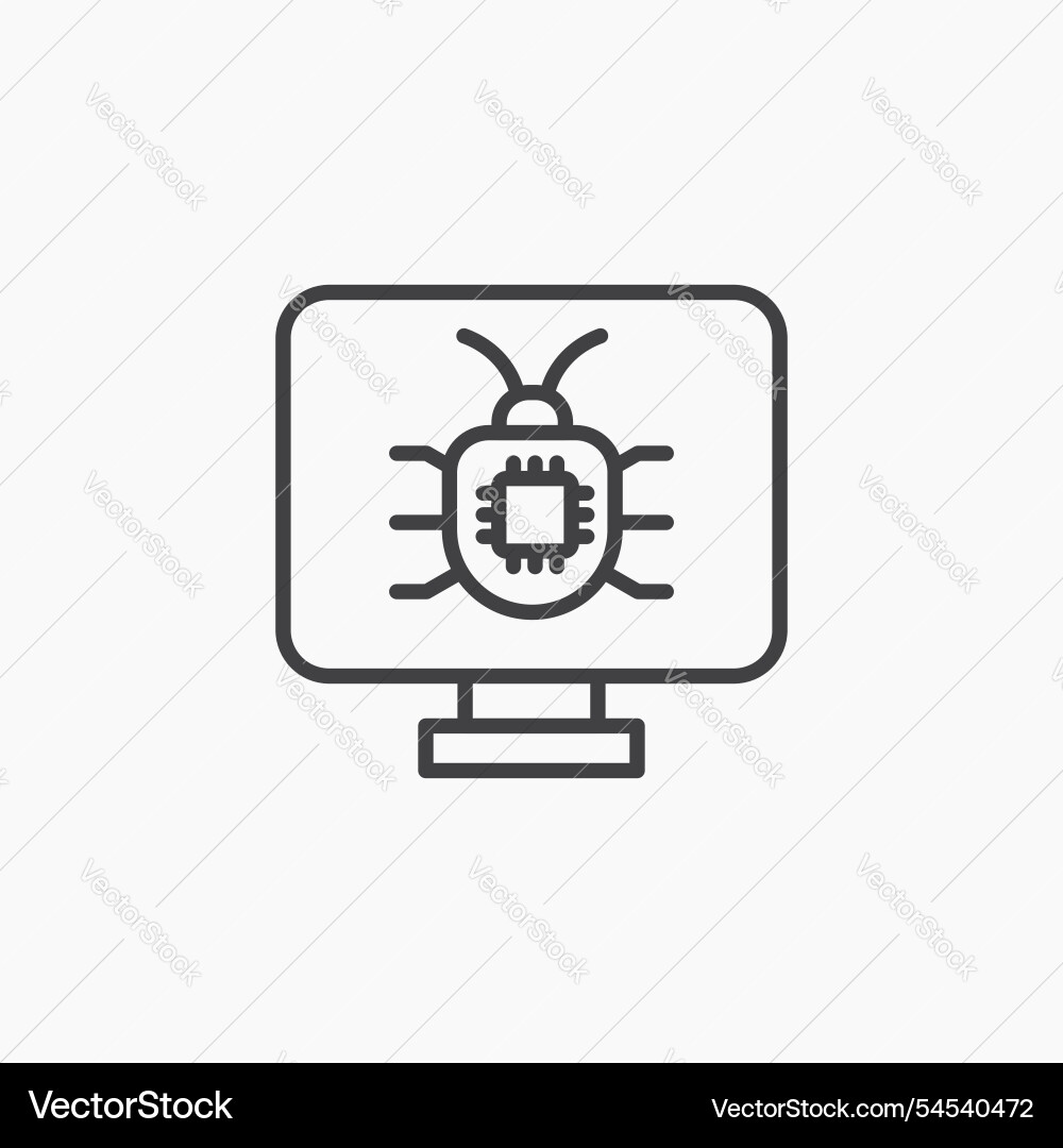 Computer bug icon Vector Image