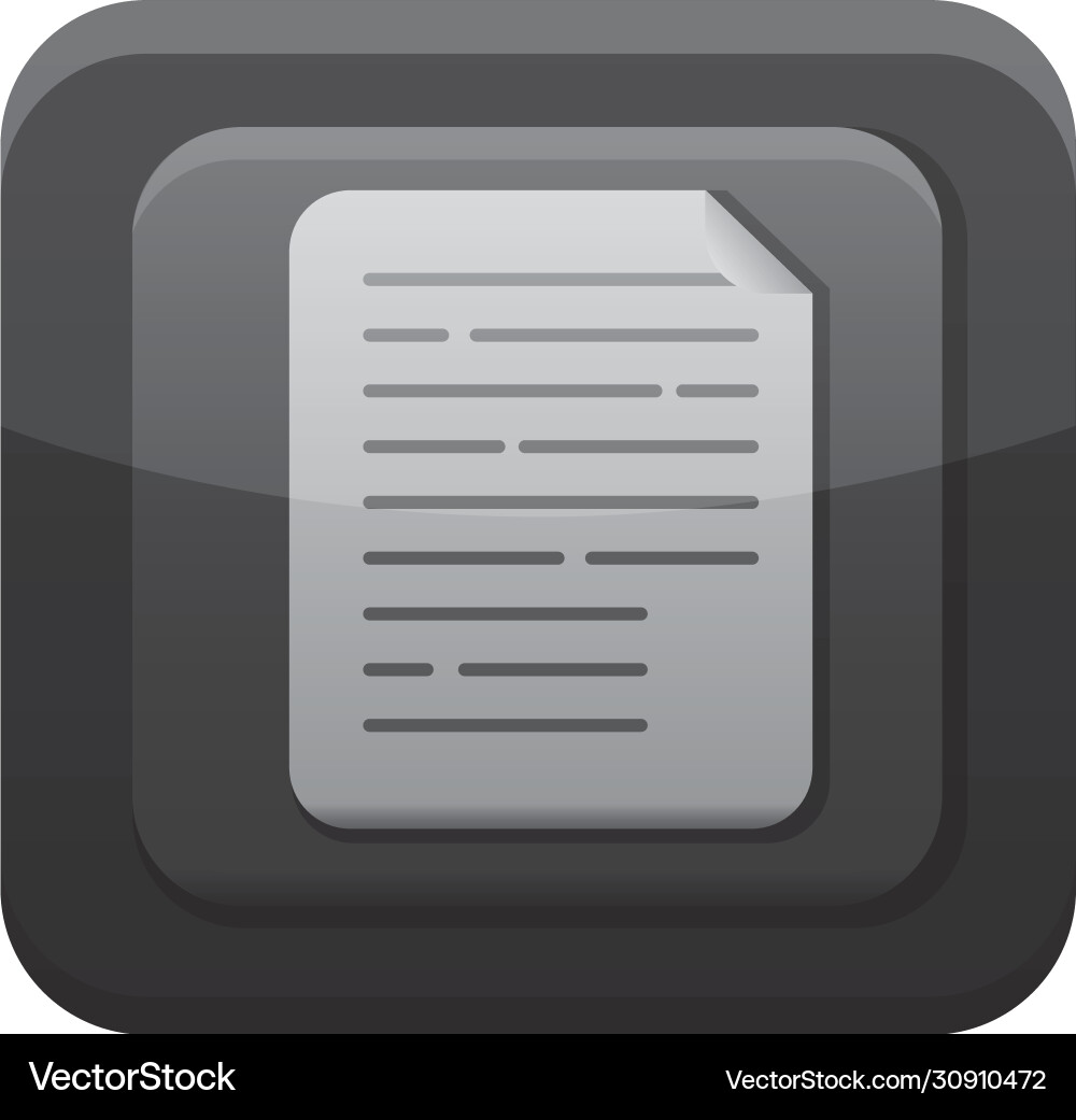Document app button menu isolated icon vector image