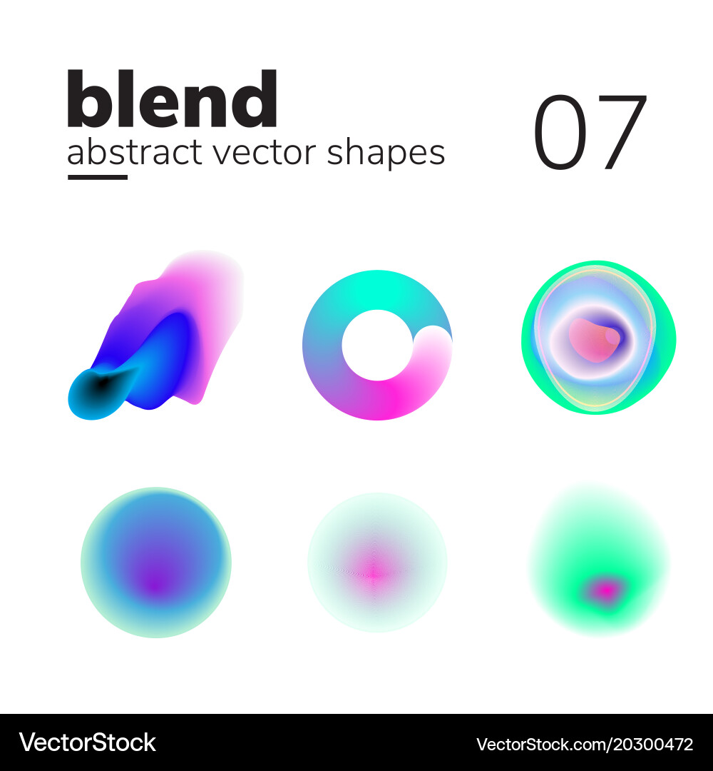 Dynamic Color Blend Shape Vector Image