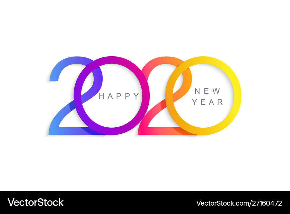 Elegante Grußkarte für das neue Jahr 2020 Elegante Grußkarte für das neue Jahr 2020 vektorbild