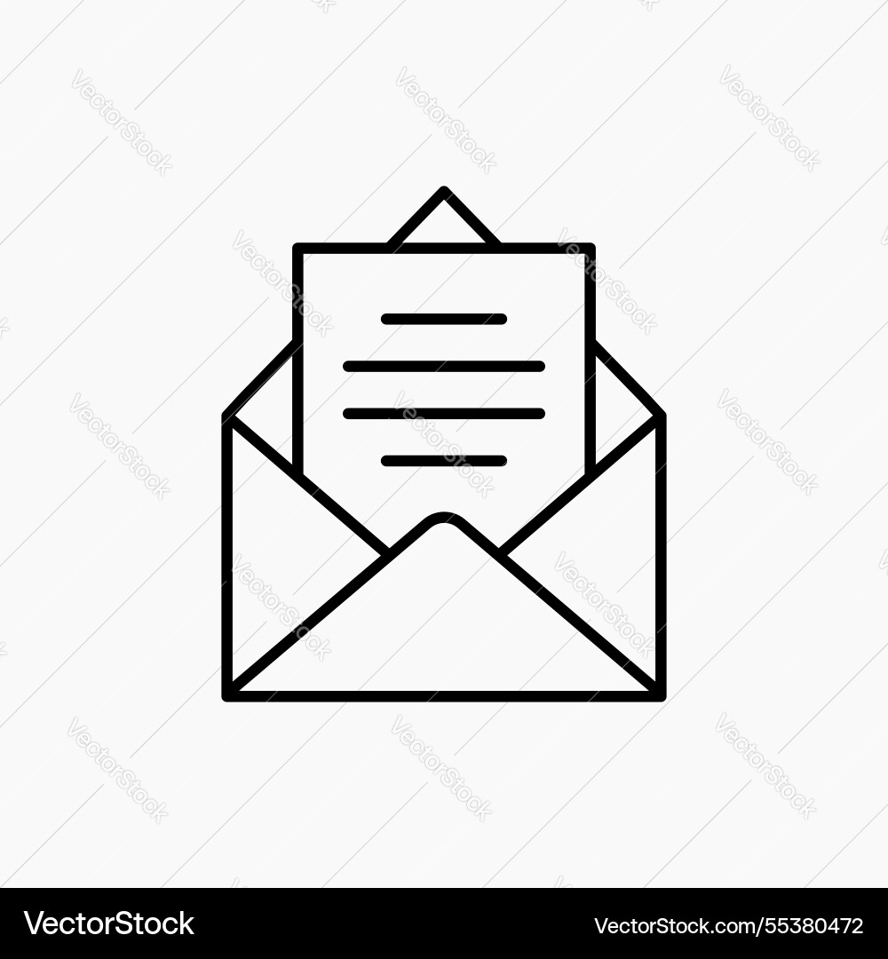 Envelope open icon simple Vector Image
